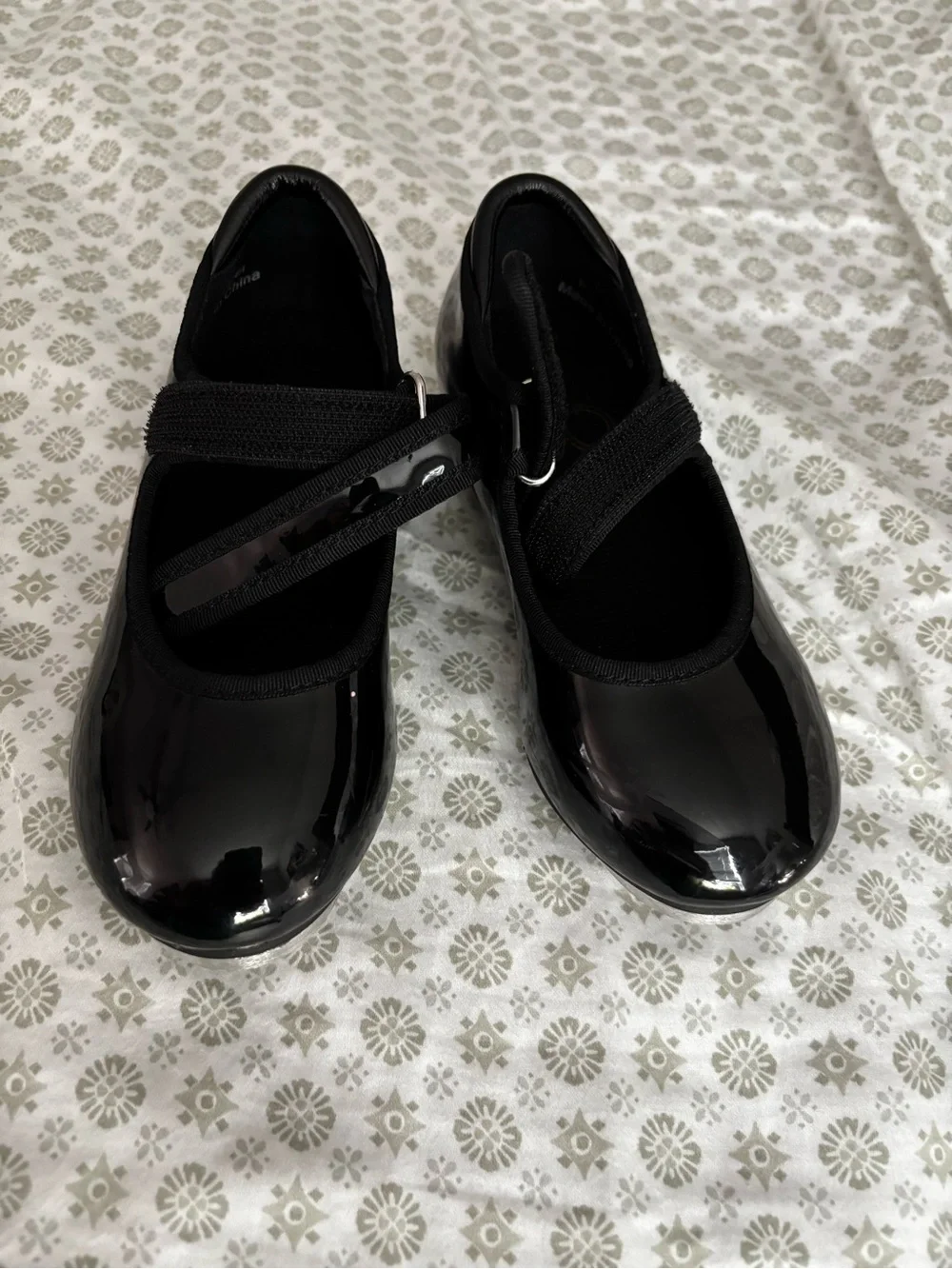 Girls Black Patent Mary Jane Tap Shoes